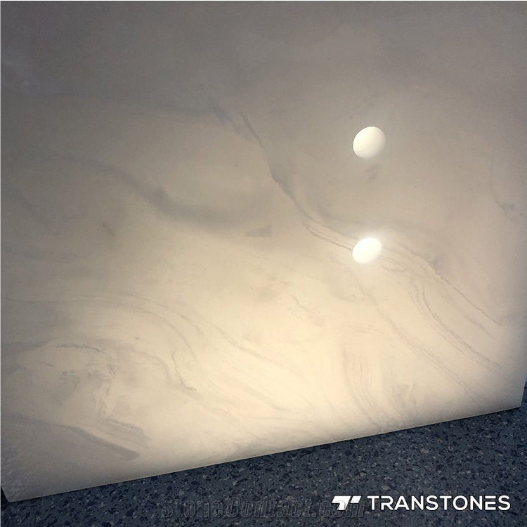 White Alabaster Artificial Onyx for Table Top