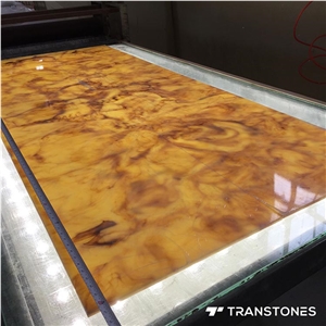 Yellow Onyx Faux Stone Panel for Interior Decors