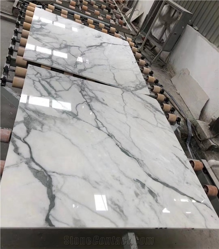 Chinese Calacatta Slabs &Tiles, White Marble