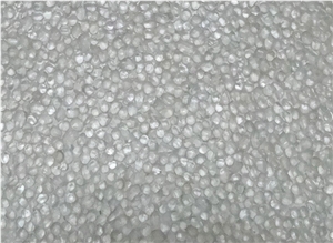 Clear Color-4914 Glass Pebble Mosaic