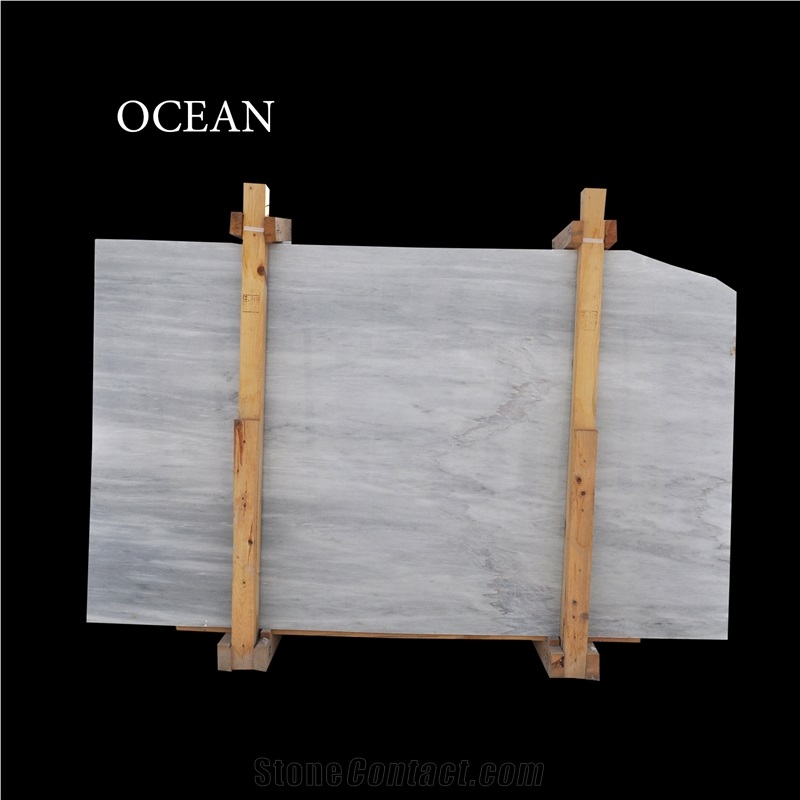 Ocean White Marble Slabs
