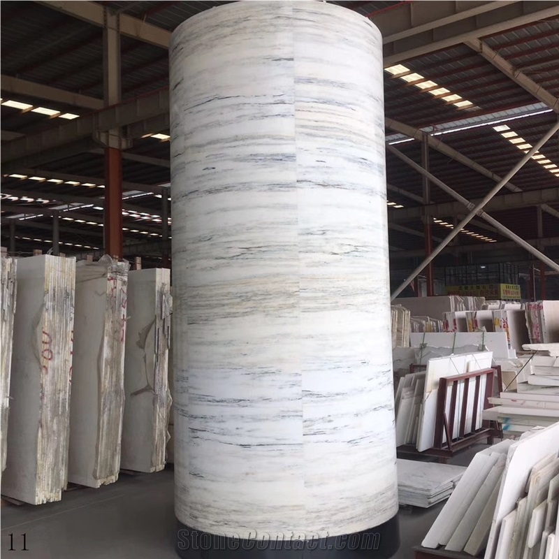 Alexander White Marble Big Stone Column Pillars