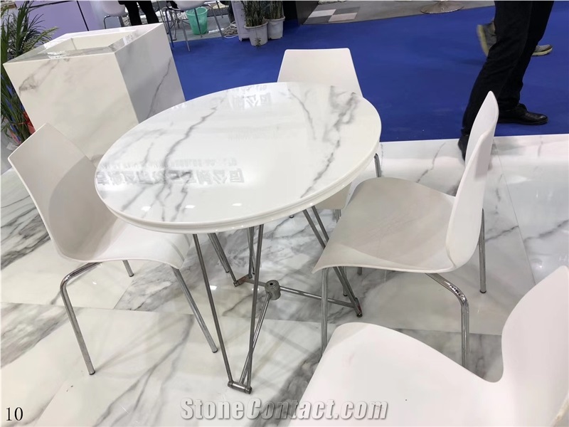 Arabescato White Marble Stone Worktop Desk Tops