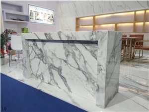 Arabescato White Marble Stone Worktop Desk Tops