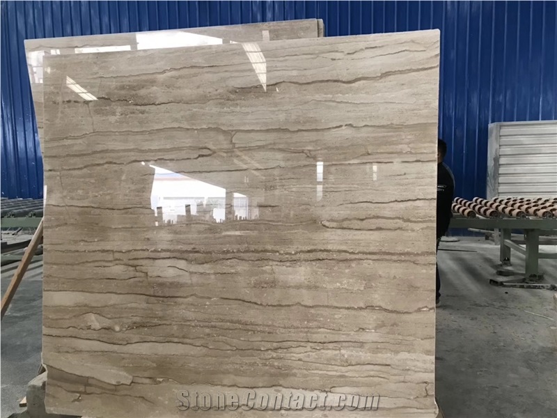 Beige Wood Vein Marble Indoor Metope Tiles & Slabs