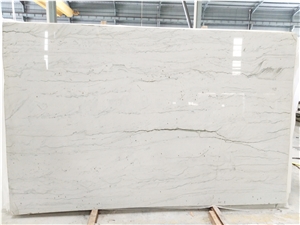 Brazil Bianco Calacatta White Marble Slab Wall Use