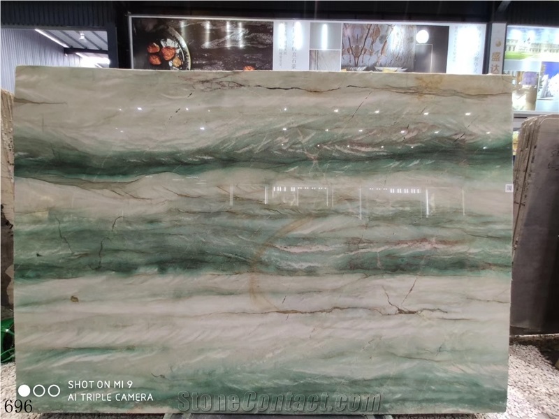 Brazil Royal Green Quartzite Slab Tiles Wall Cladding