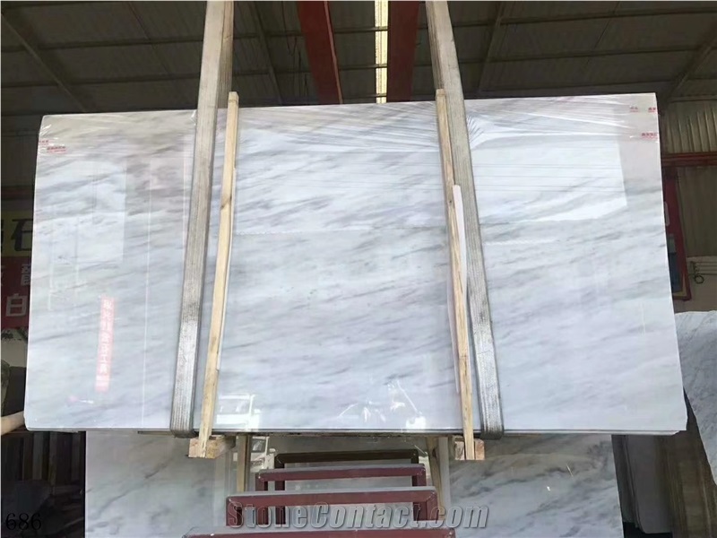 China Alice White Marble Slab Tiles Flooring Use