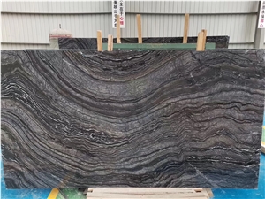 China Antico Wood Vein Black Marble For Floor Tiles