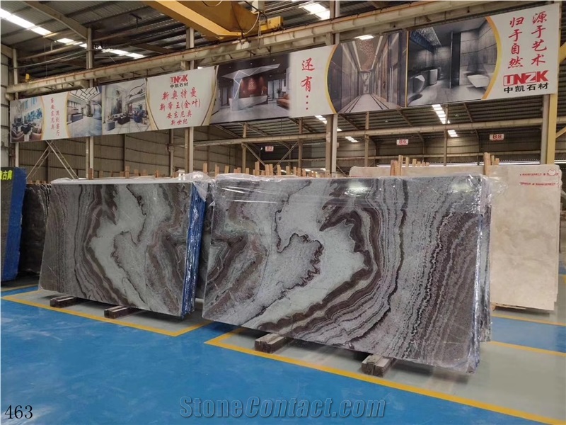 China Blue Danube Marble Cipollino Slab