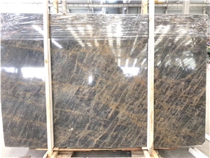 China Bulgri Gold Marble Slab Tiles Wall Use