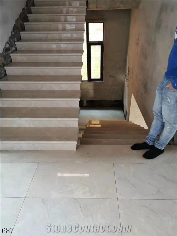China California Beige Marble Slab Tiles Flooring
