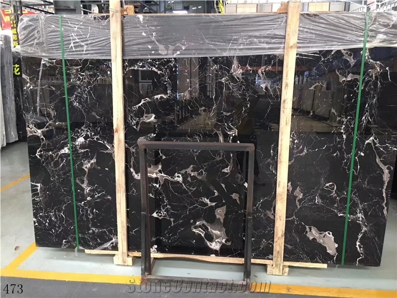 China Century Black Ice Marble Slab Walling Tiles
