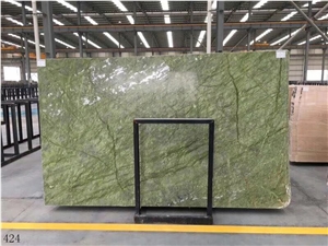China Dandong Green Marble Slab Tiles Vanity Use