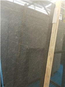 China Earl Grey Dark Marble Slab for Tile Wall Use