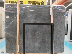 China Ice Grey Marble Slab Tiles Walling Use