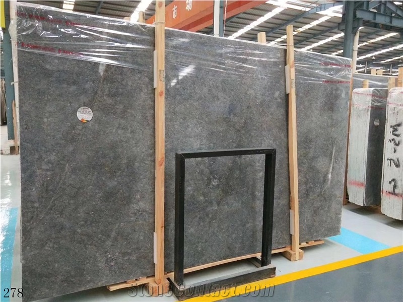 China Ice Grey Marble Slab Tiles Walling Use