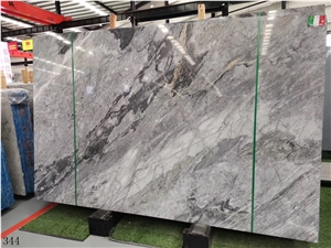 China Vienna Grey Marble Slab Tiles Wall Cladding