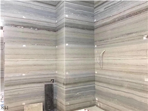China White Crystal Wood Vein Marble Wall Cladding
