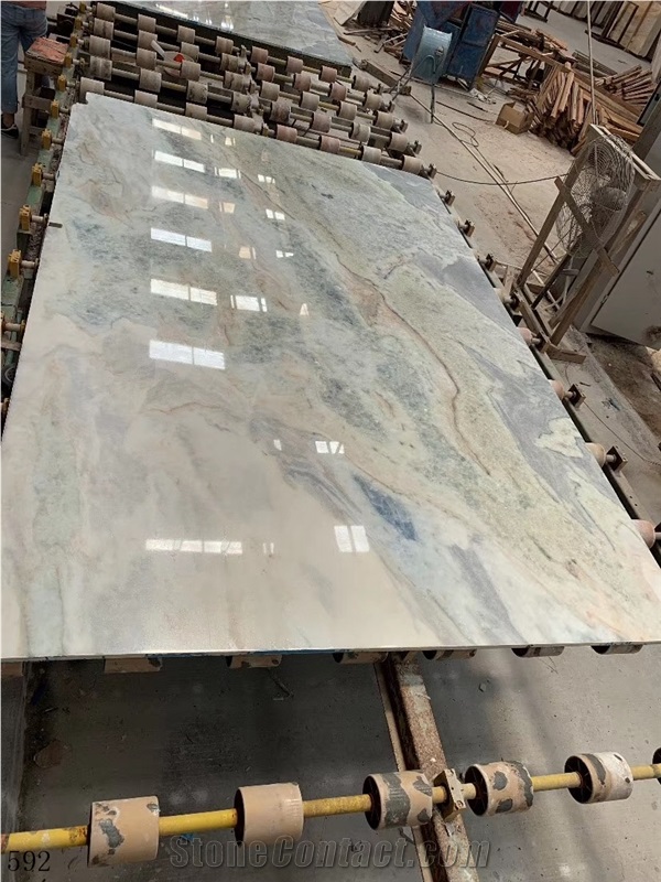 Cristalita Ocean Blue Marble Slab Tile in China