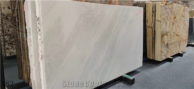 Greece Stenopos Semi White Marble Slab Wall Tiles
