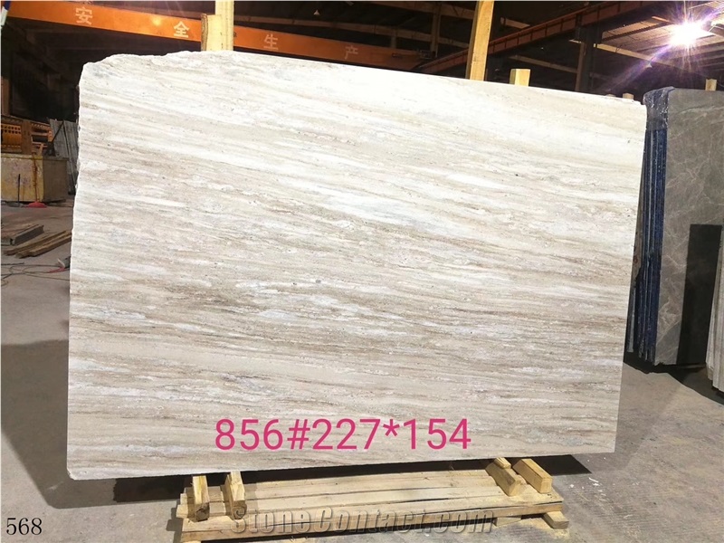 Hebei Crystal White Wood Marble Slab in China