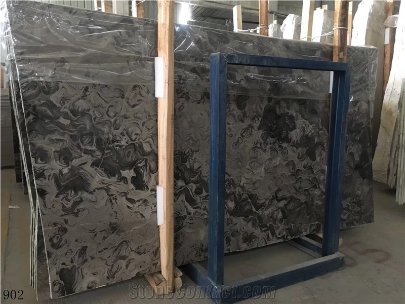 India Cappuccino Brown Marble Slab in China Market