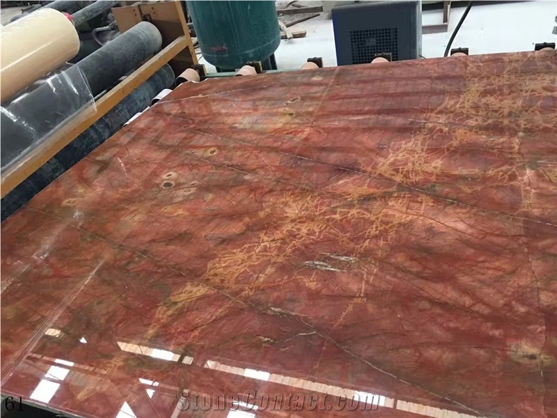Iran Ruby Red Marble Slab Tiles Wall Cladding
