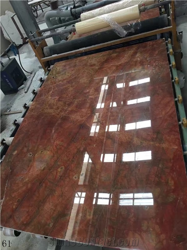 Iran Ruby Red Marble Slab Tiles Wall Cladding