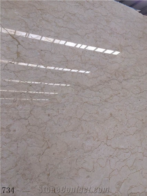 Iran Silk Beige Marble Slab Wall Floor Tiles Use
