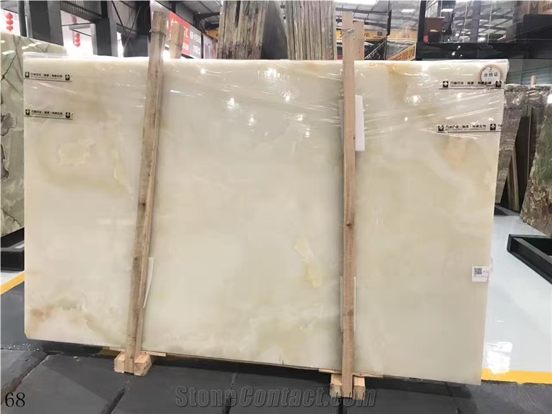 Iran White Onyx Slab Tiles Wall Cladding Flooring
