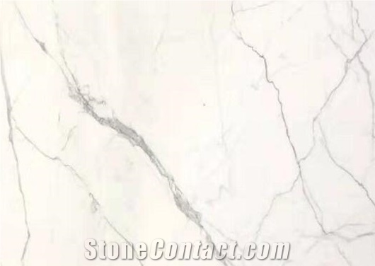 Italy Calacatta White Slab Tiles Marble Pattern