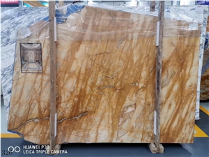 Italy Giallo Seana Golden Marble Slabs for Countertop