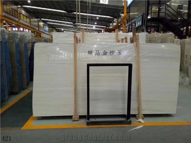 Italy Milan White Sandral Marble Slab Tiles Wall