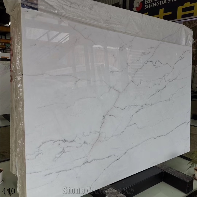 Linken White Black Vein Marble Slab Tile Discount from China