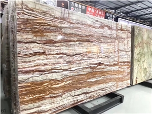 Pakistan Gold Vein Onyx Slab Tiles Wall Caldding