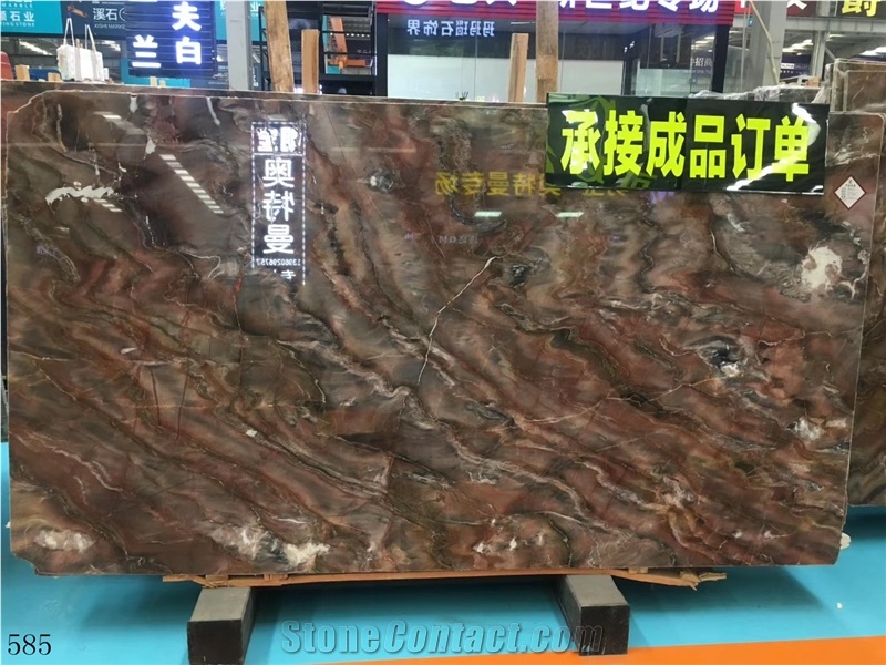 Red Louis Agate Marble Slab Tile for Floor