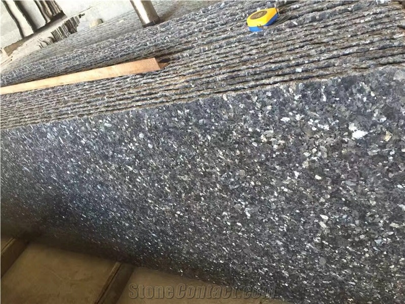 Norway Silver Pearl Blue Granite Thick Slabs For Buliding