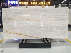 White Jade Golden Vein Marble for Wall Decorate