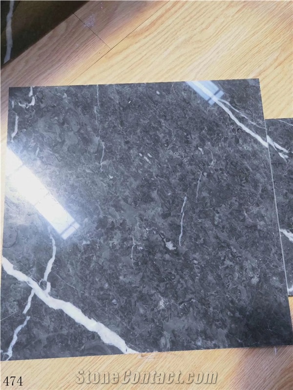 Windham Ash Grey Marble White Vein Floor Tiles