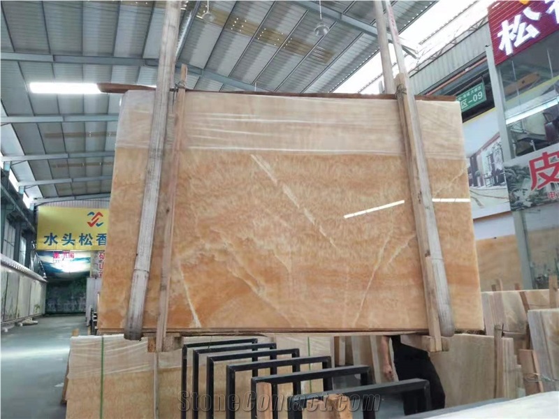 China Resin Yellow Onyx Jade Slabs Wall Panel