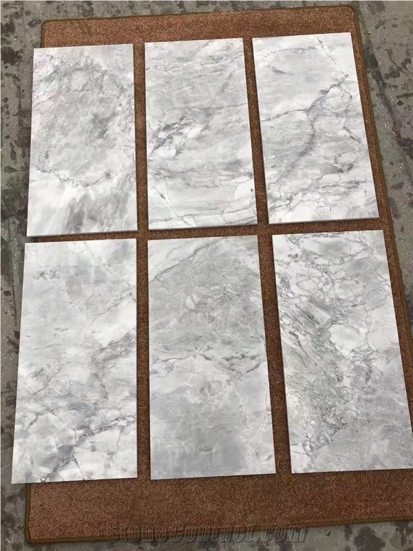 Brazil Super White Quartzite Tiles for Project 1cm