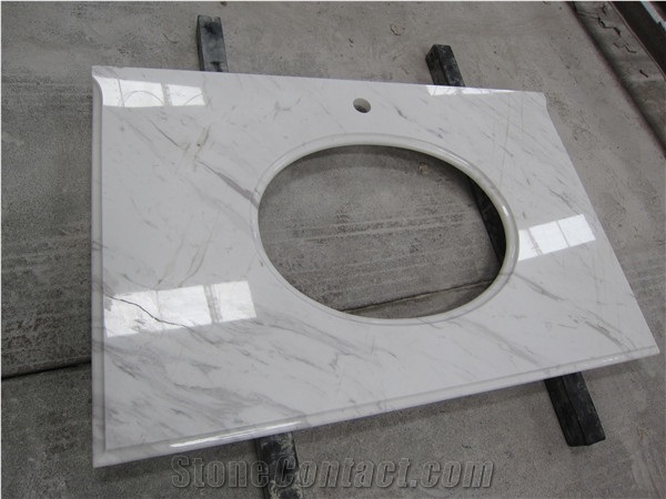 Natural Stone Polishe Aiax Volaks White Countertop
