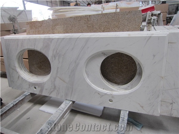 Natural Stone Polishe Aiax Volaks White Countertop