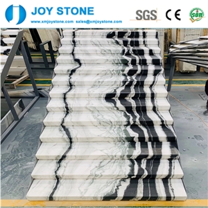 Good Quality Polished Panda White Marble Stair