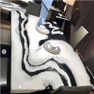 Panda White Marble For Interior Flooring Tile