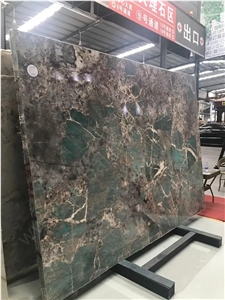 Amazon Green Granite Slab, Emerald Green Slabs