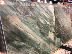 Amazon Green Granite Slab, Emerald Green Slabs