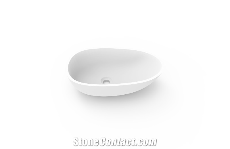 Solid Surface/Casting Resin Bathroom Washbasin