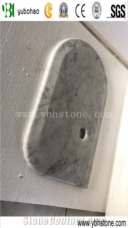 Bianco Carrara White/Honed Marble Kitchen Bowls